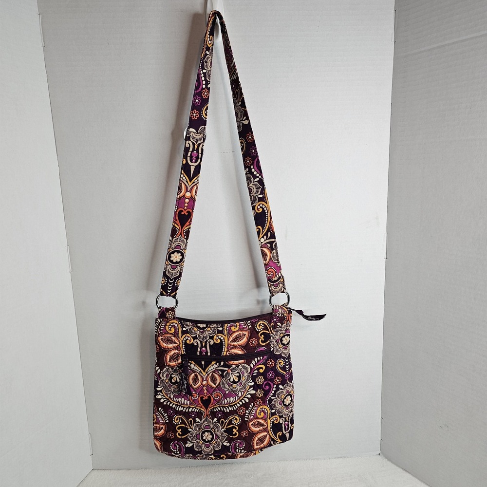 Vera Bradley retired Safari sunset triple zip hipster, Crossbody EUC - Picture 3 of 12